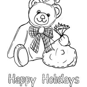 Happy holidays coloring pages printable for free download