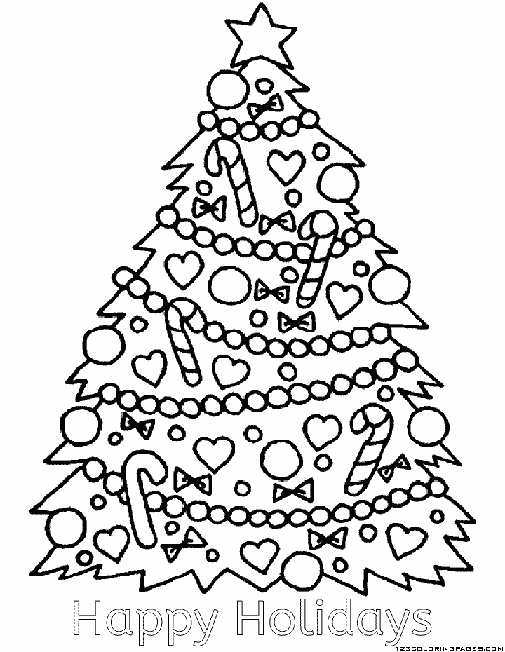 Happy holidays coloring pages