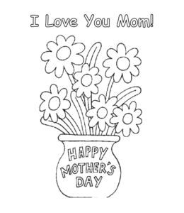 Mothers day coloring pages set of floral printable off