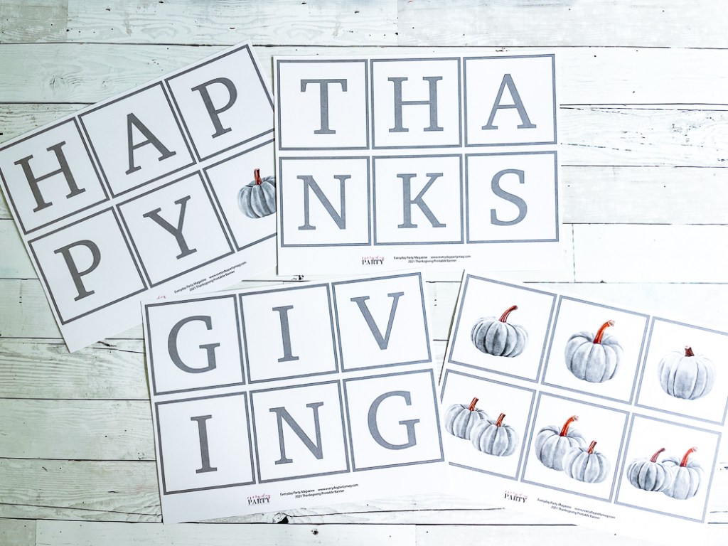 Free printable thanksgiving banner