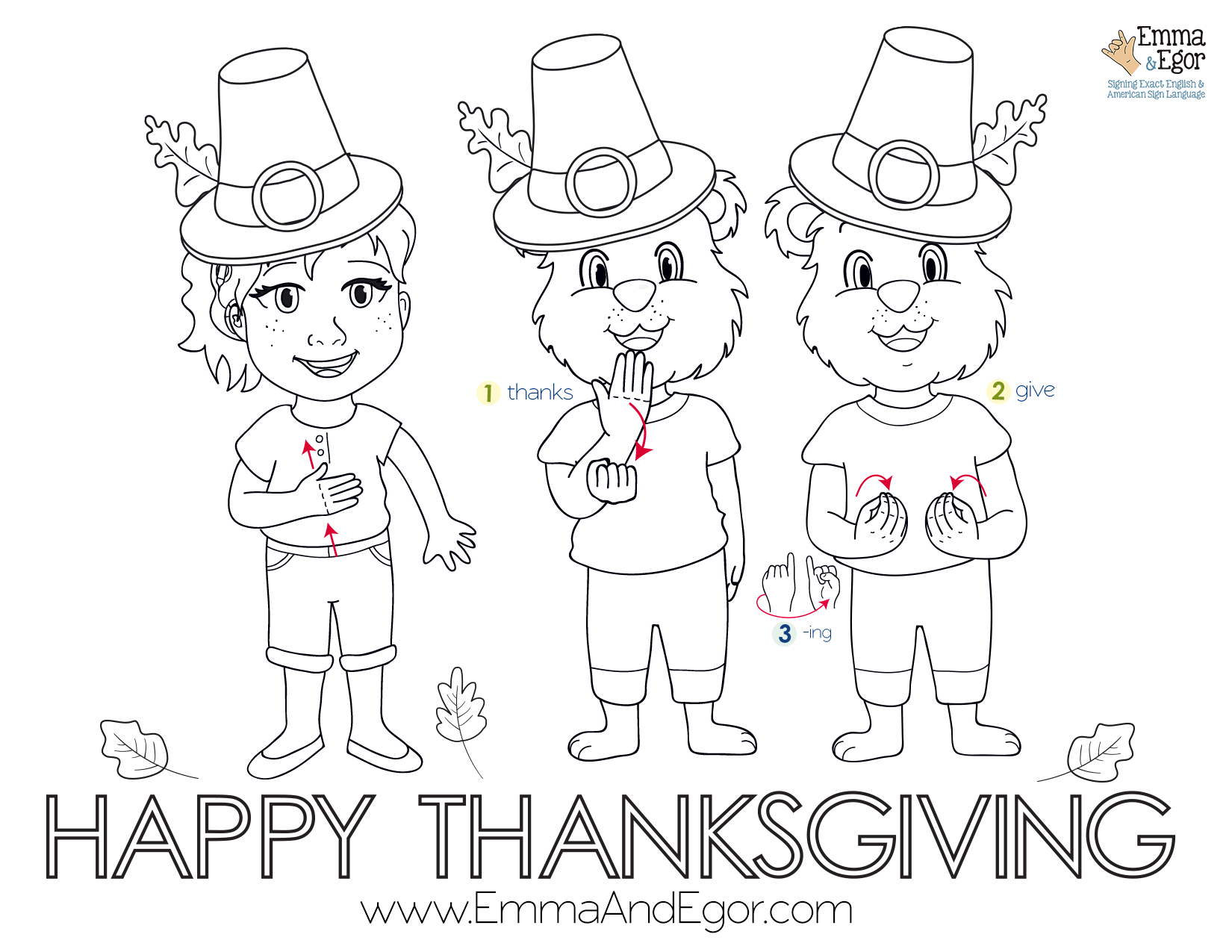 How to sign thanksgiving