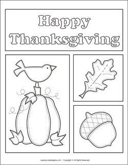 Free thanksgiving coloring pages