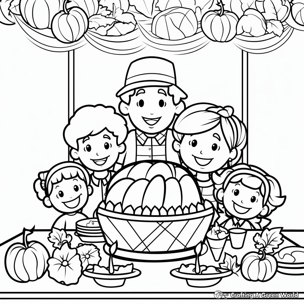 Happy thanksgiving sign coloring pages