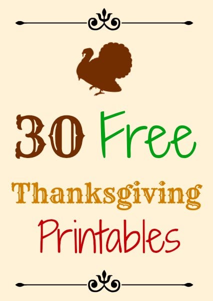 Free thanksgiving printables