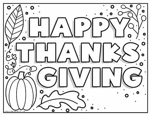 Thanksgiving coloring pages
