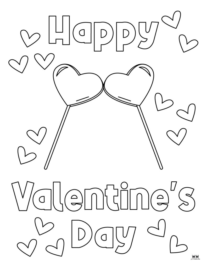 Happy valentines day coloring pages