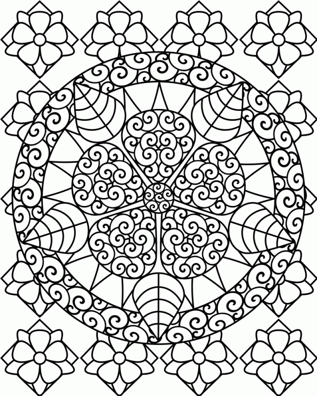 Hard coloring pages for adults