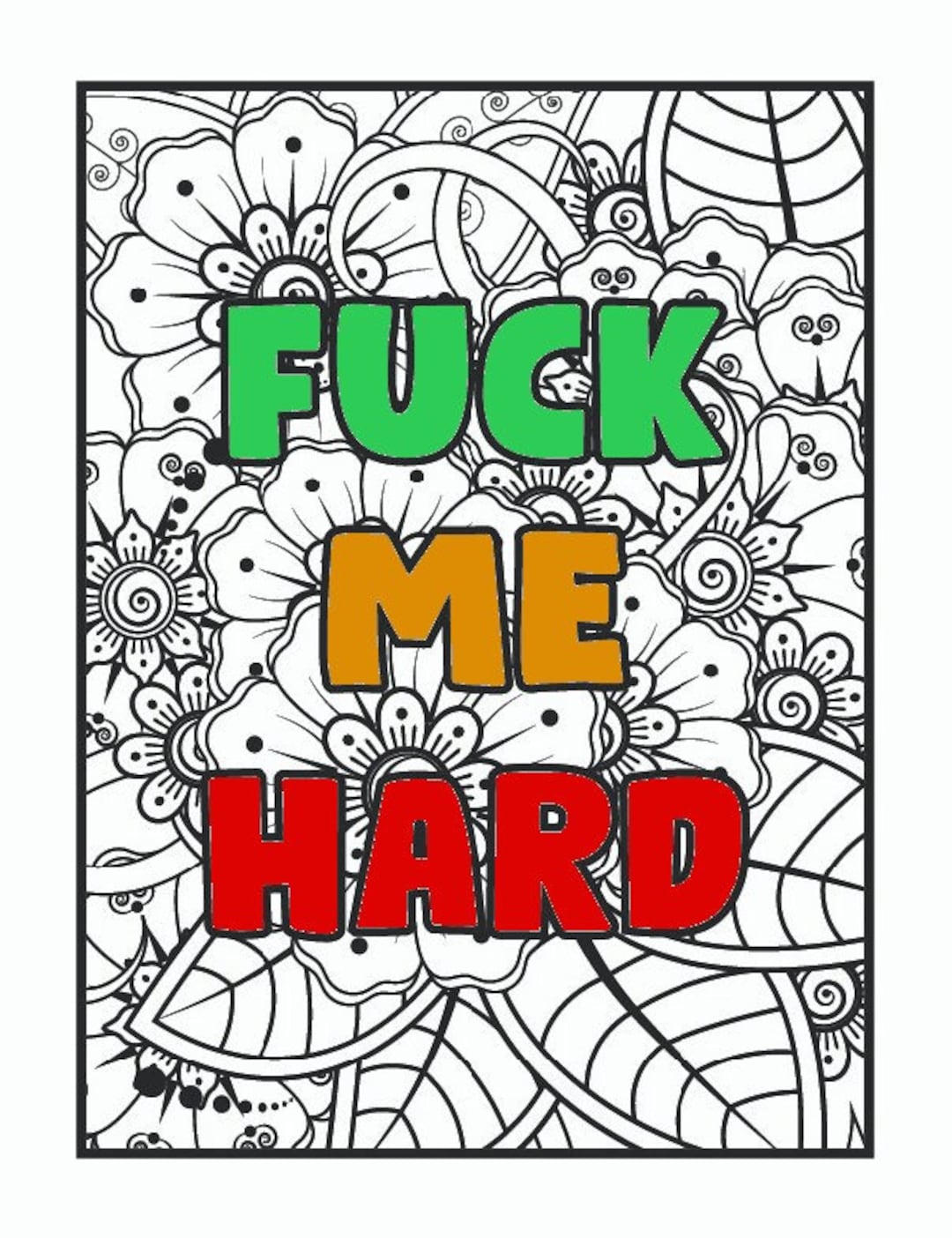 Fuck me hard coloring page for adults adult humor printable pdf download