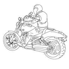 Harley davidson biker coloring pages