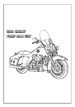 Motorcycle magic printable harley davidson coloring