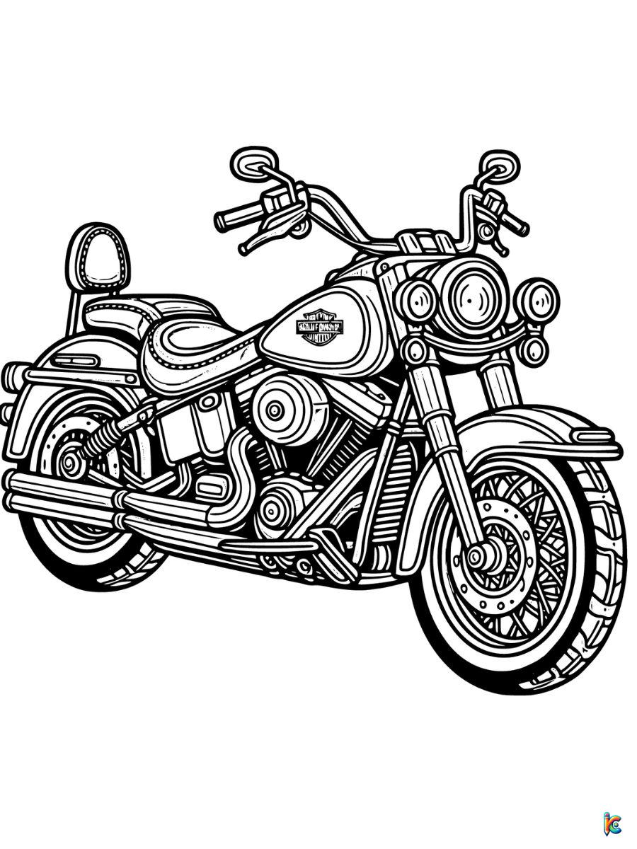 Motorcycle coloring pages â
