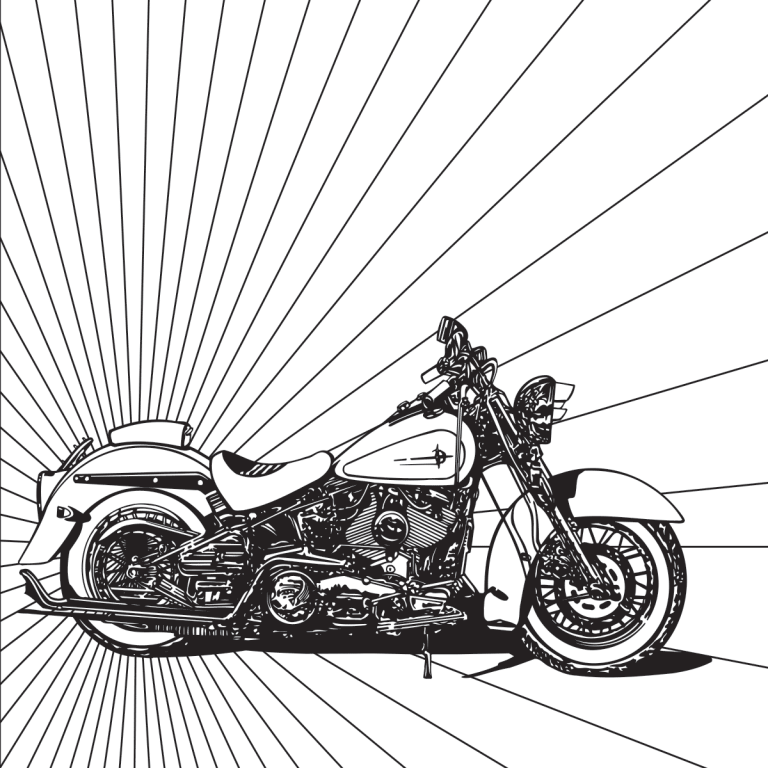 Motorbike coloring page â