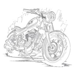 Motorcycles coloring pages