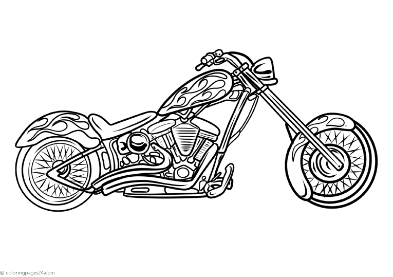 Motorcycles coloring pages