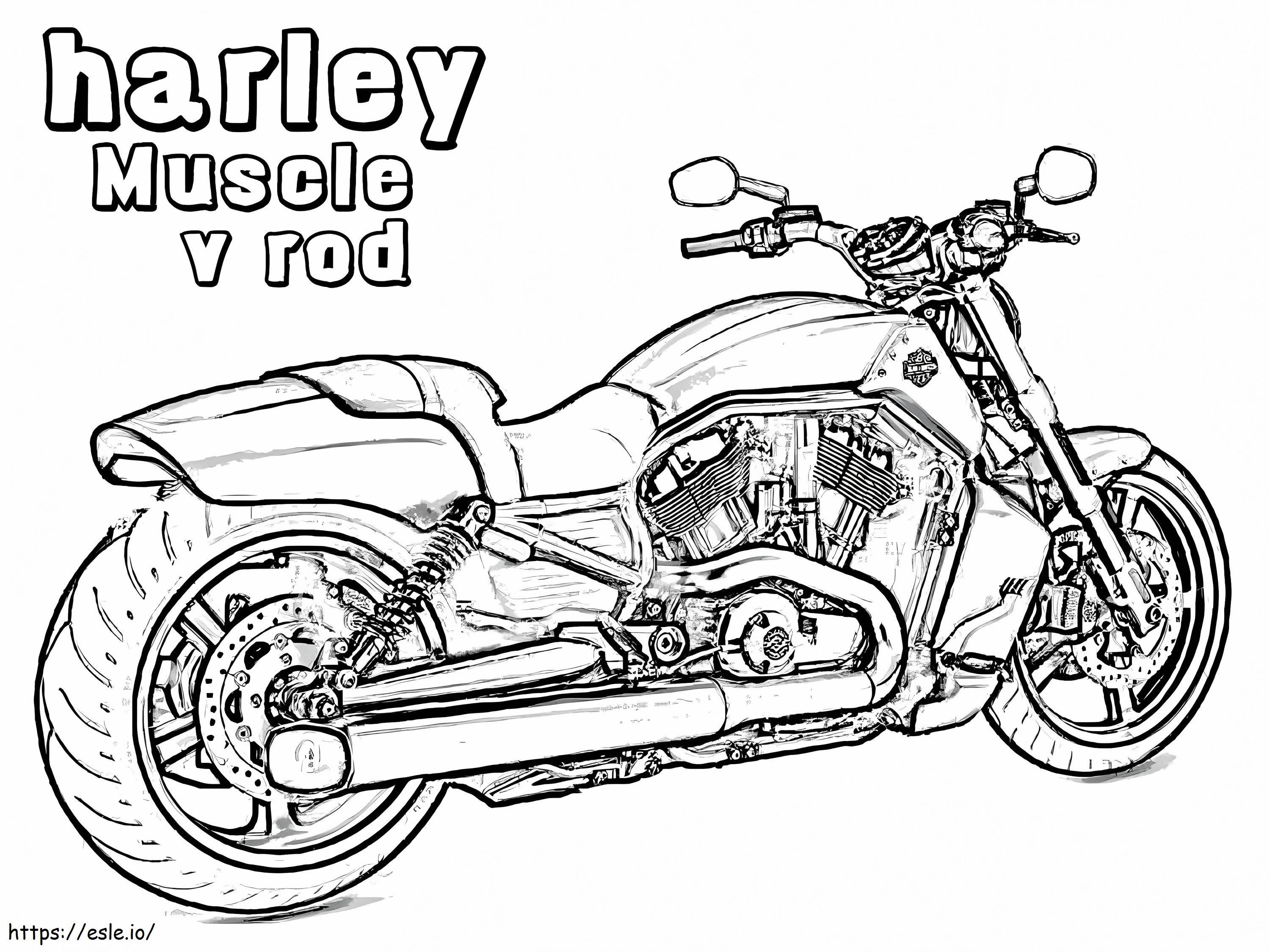 Harley davidson to print coloring page