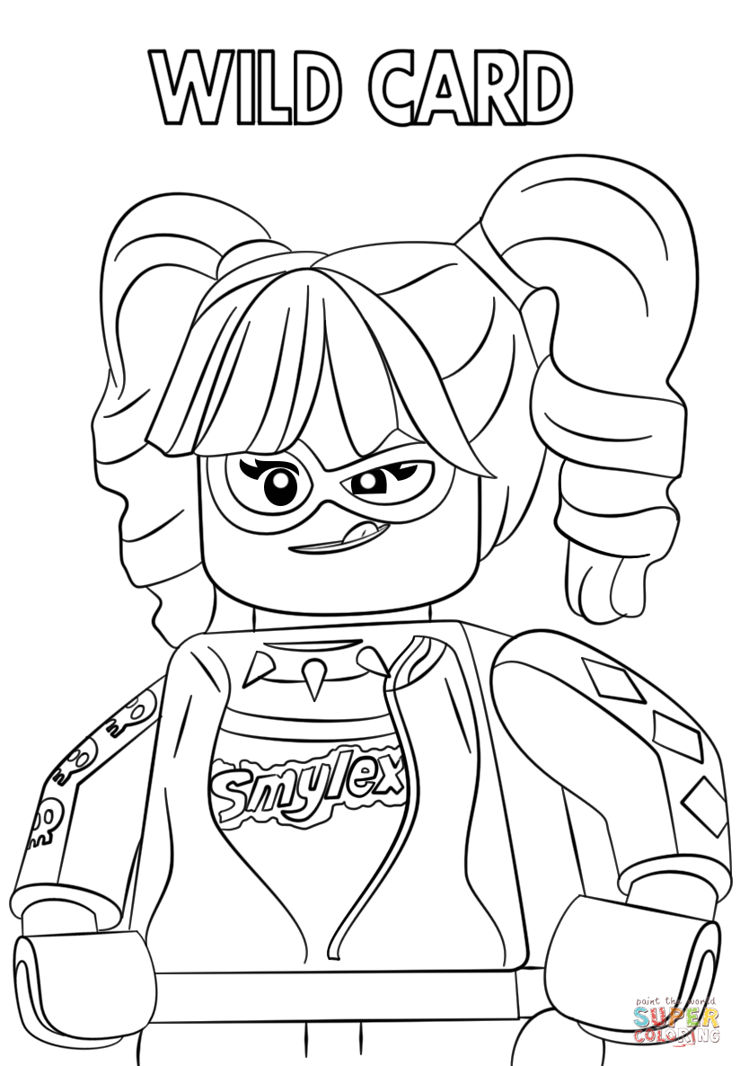 Harley quinn from the lego batman movie coloring page free printable coloring pages