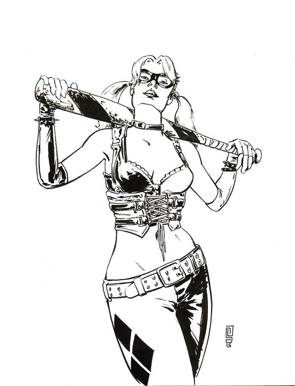 Harley quinn with bat by jeremysummey on