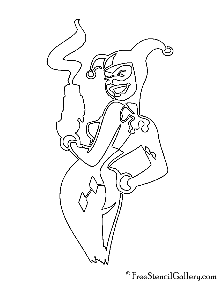 Harley quinn stencil free stencil gallery