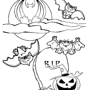 Halloween bats coloring pages printable for free download