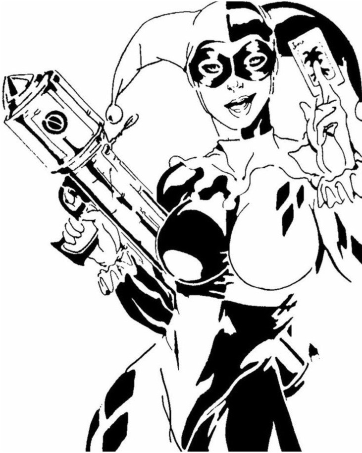 Harley quinn stencil by longquang on