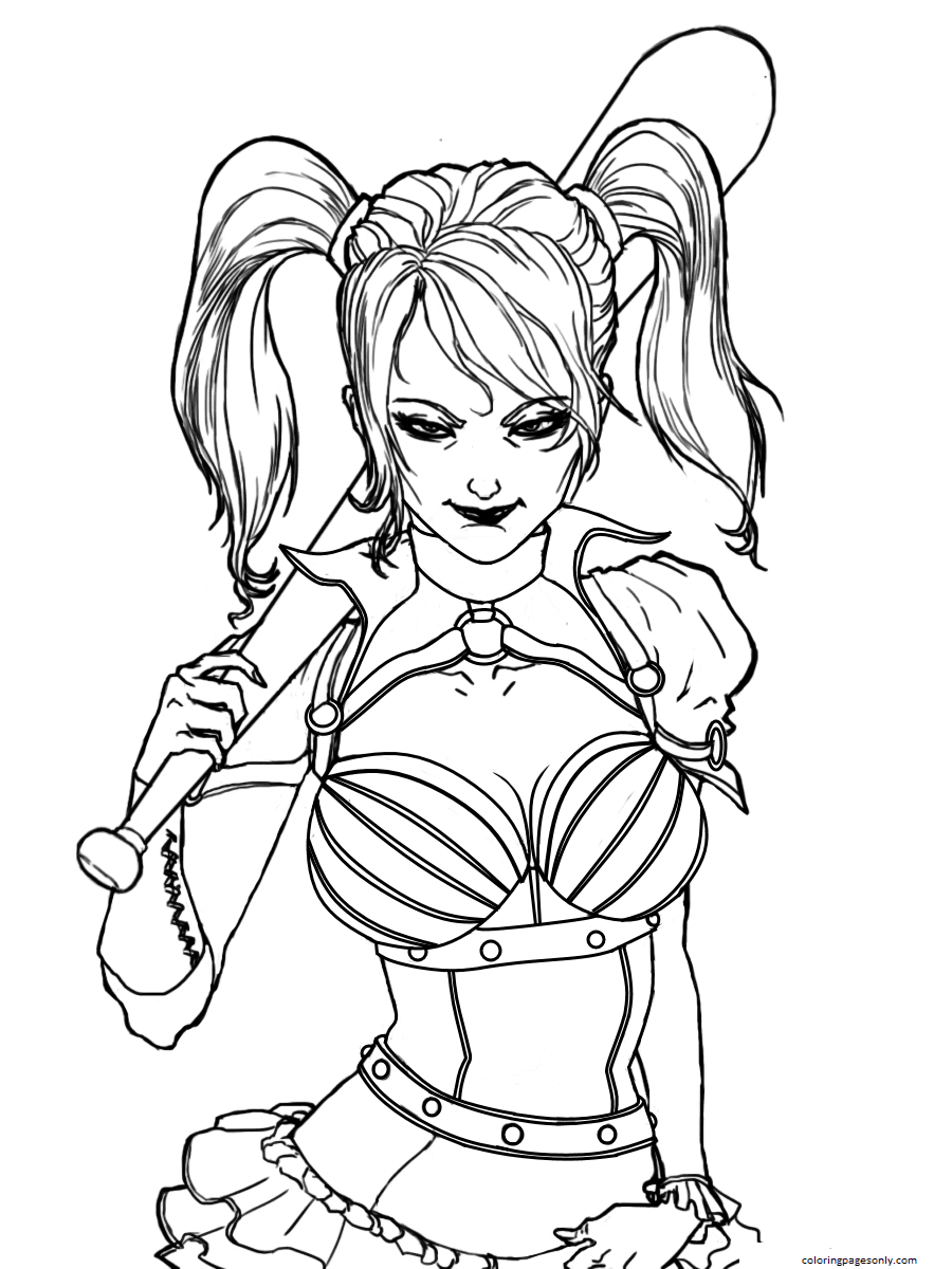 Harley quinn coloring pages