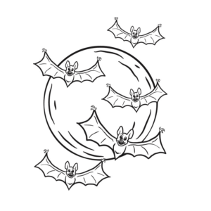 Halloween bats coloring pages printable for free download