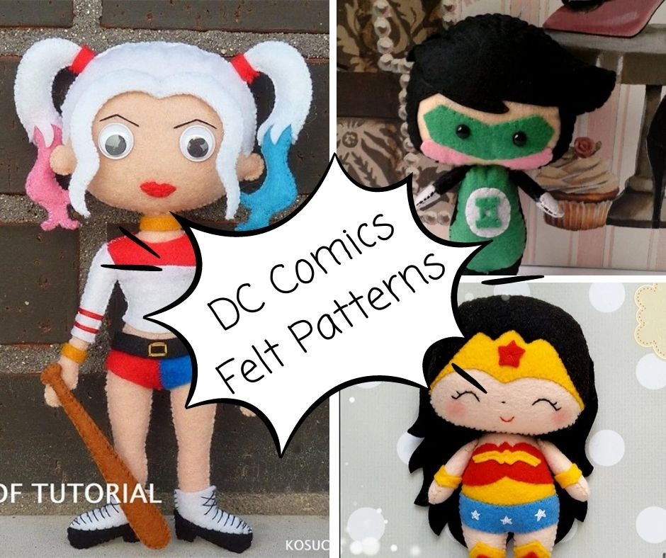 Dc ics inspired felt sewing patterns
