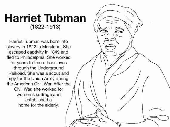 Free sample almost harriet tubman women worth knowing coloring page download now