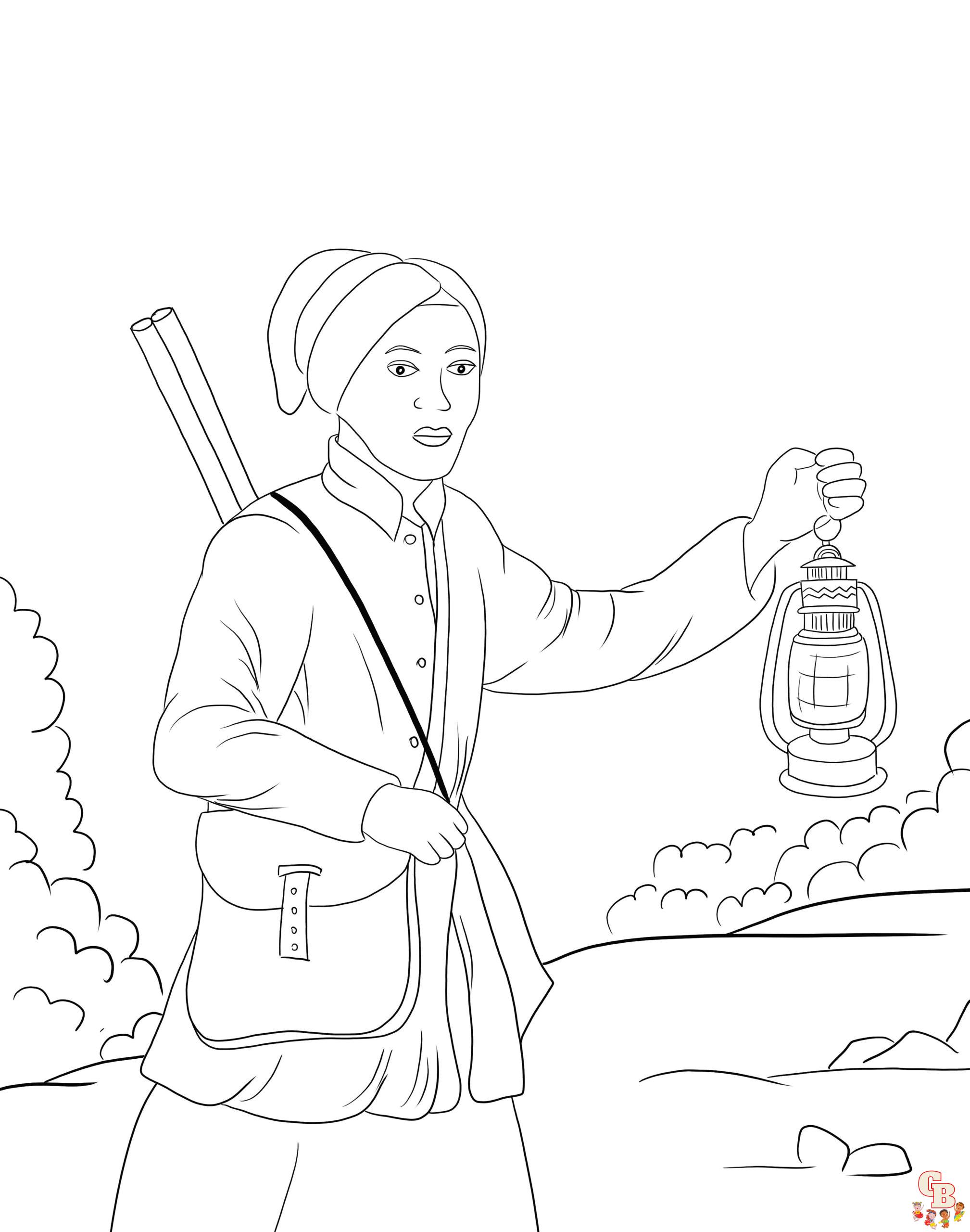 Printable harriet tubman coloring pages free for kids and adults