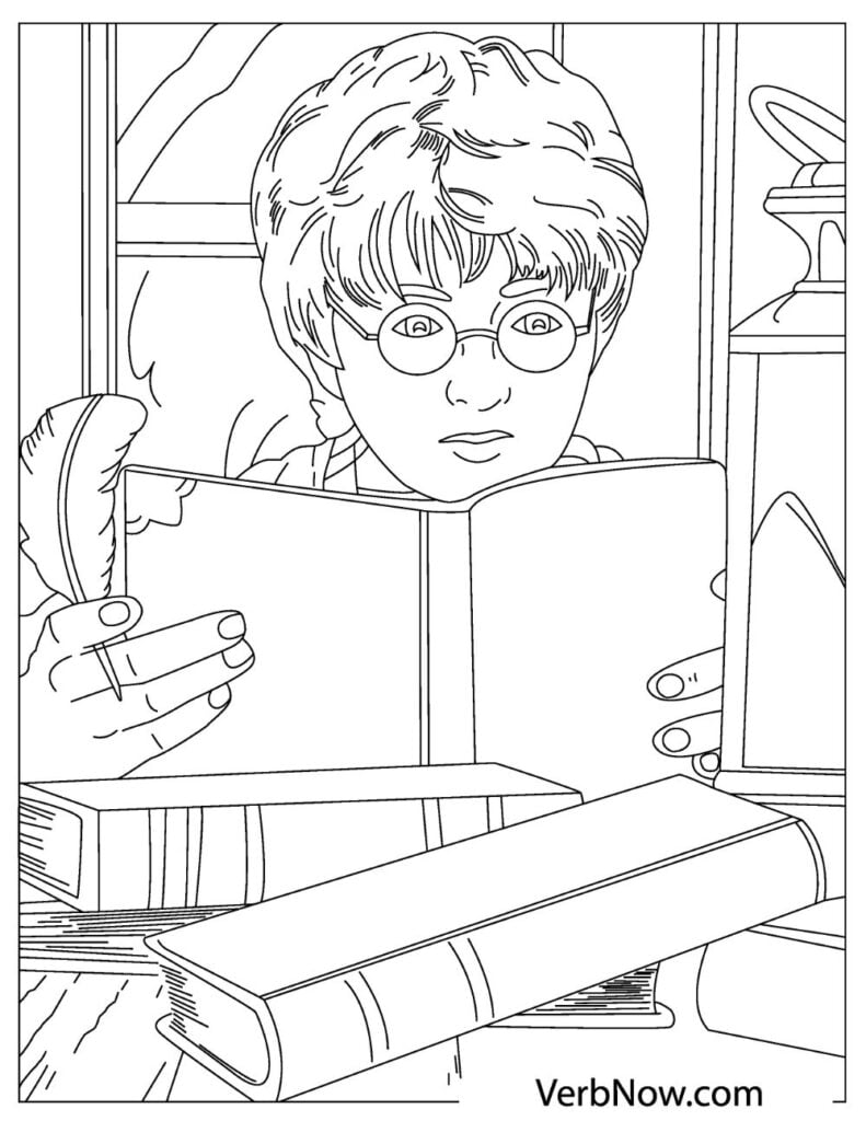 Free harry potter coloring pages for download printable pdf