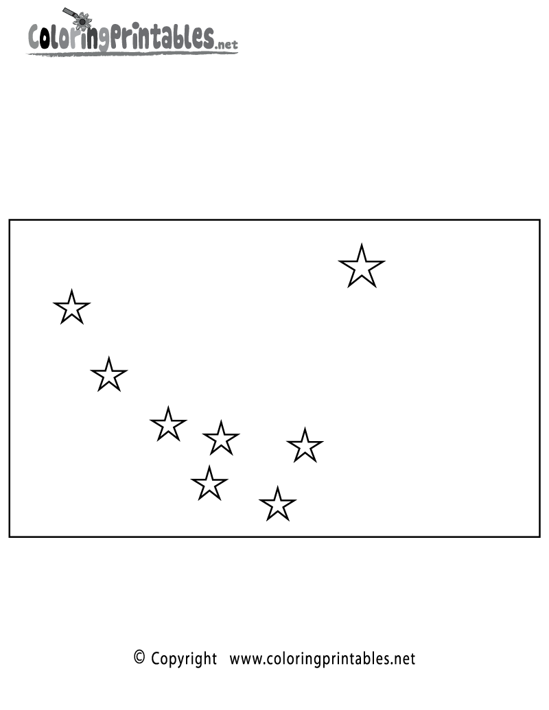Alaska flag coloring page