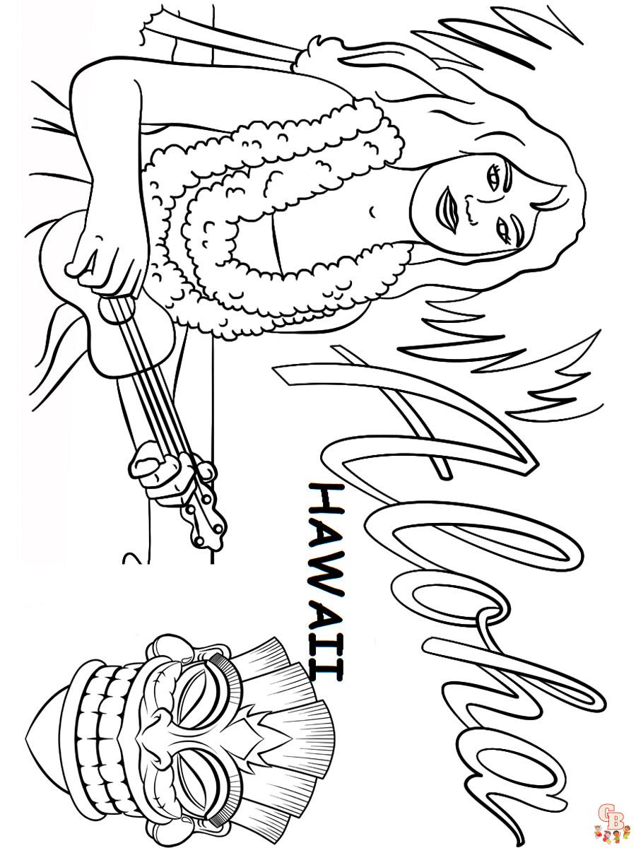 Aloha coloring pages