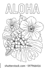Hawaii coloring page photos and images