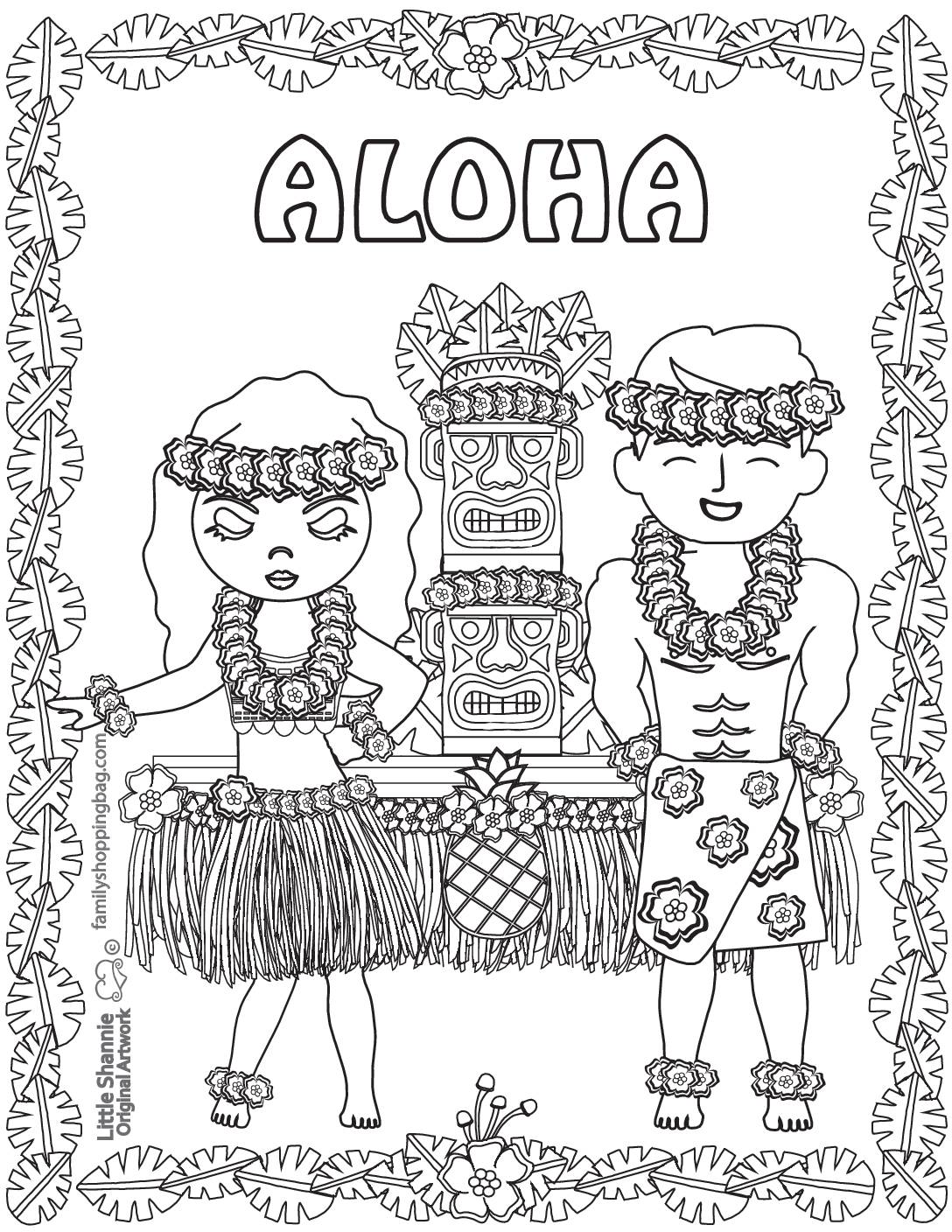 Free printable luau coloring pages and more lil shannie