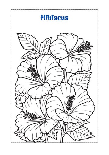 Premium vector flower coloring book