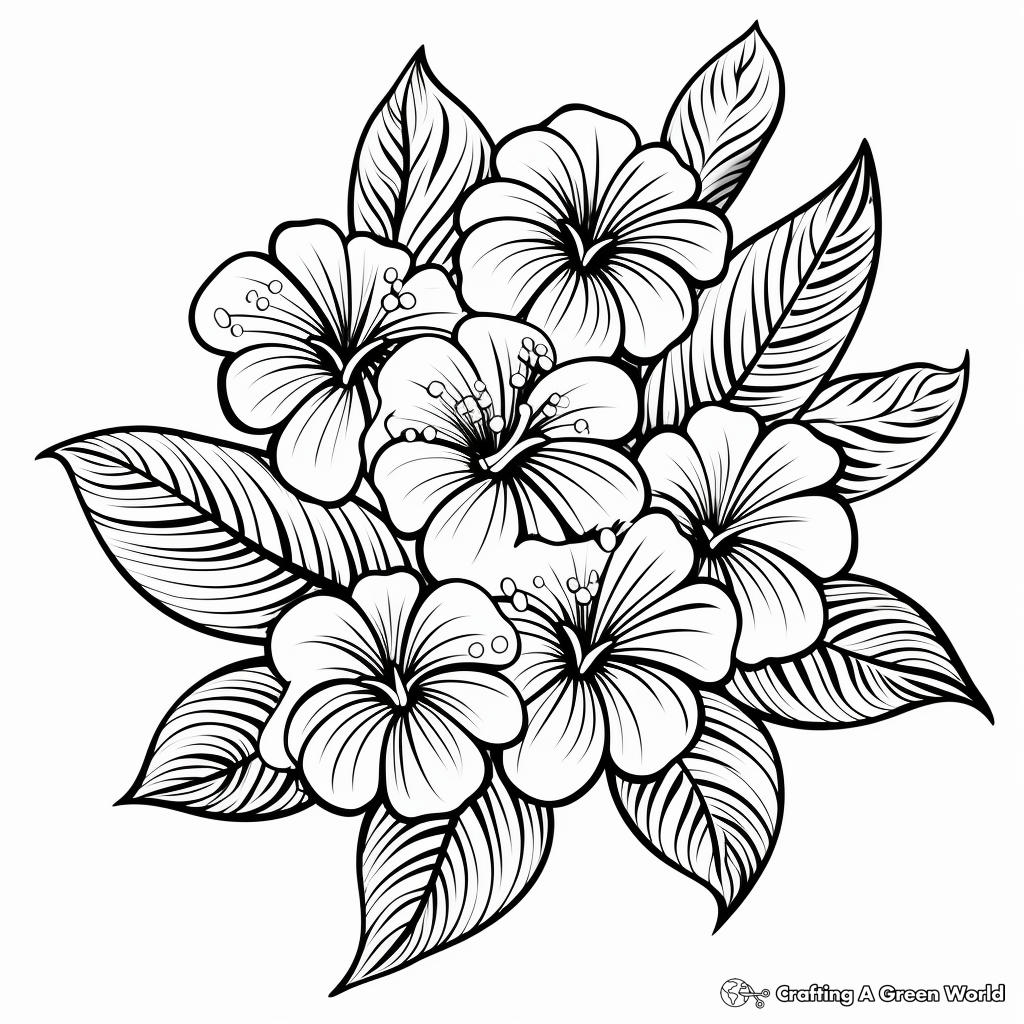 Hawaiian coloring pages