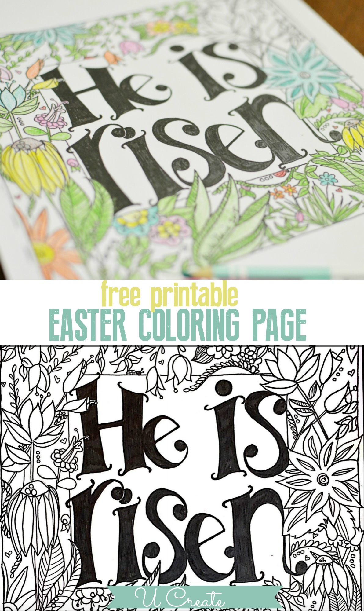 He is risen coloring page