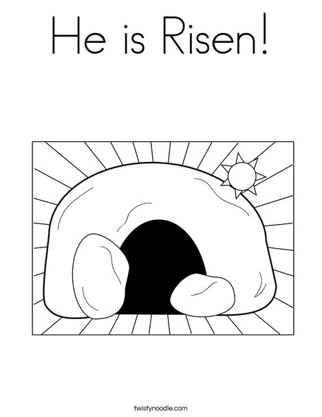 He is risen coloring page