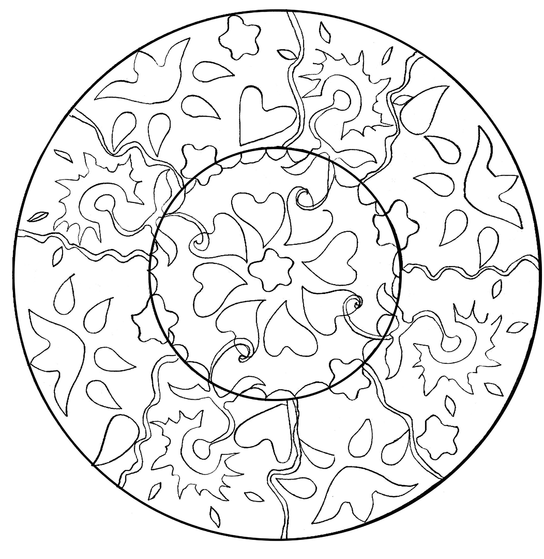 Heart mandalas