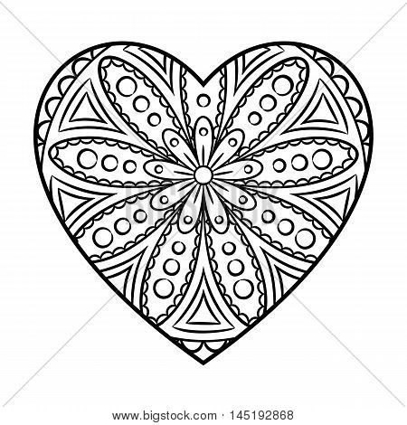 Doodle heart mandala vector photo free trial bigstock