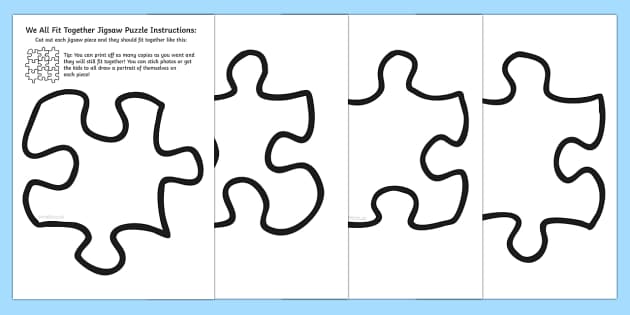 Jigsaw pieces jigsaw puzzle template teacher made