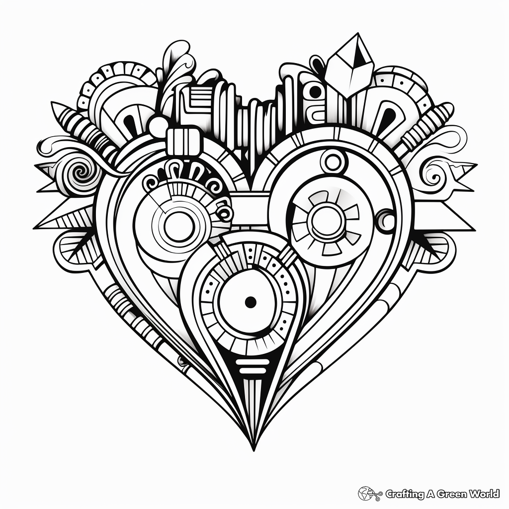 Heart coloring pages