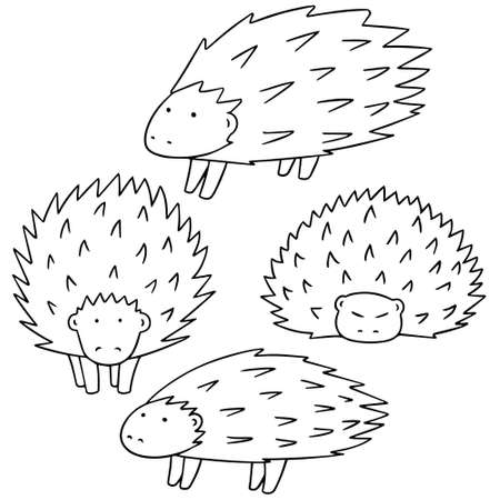 Hedgehog coloring pages stock vector illustration and royalty free hedgehog coloring pages clipart