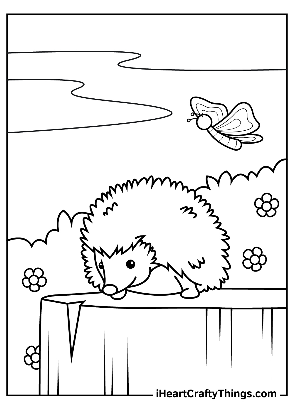 Hedgehog coloring pages free printables