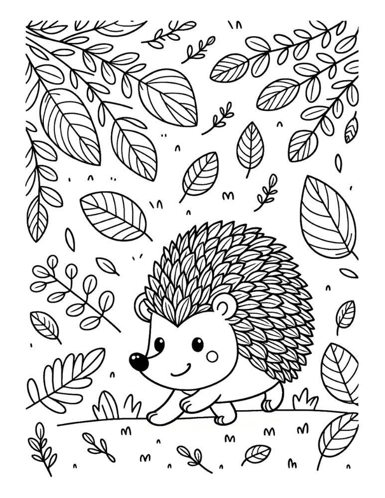 Free printable hedgehog coloring pages
