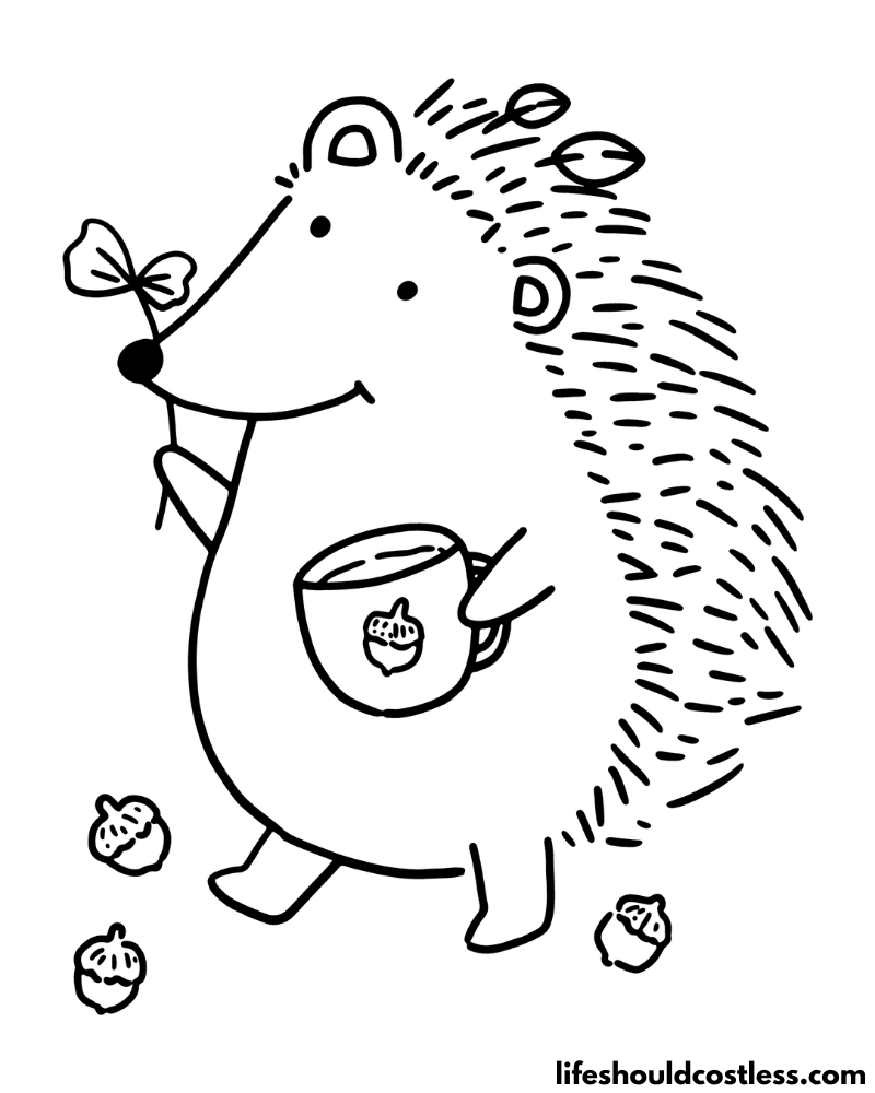 Hedgehog coloring pages free printable pdf templates