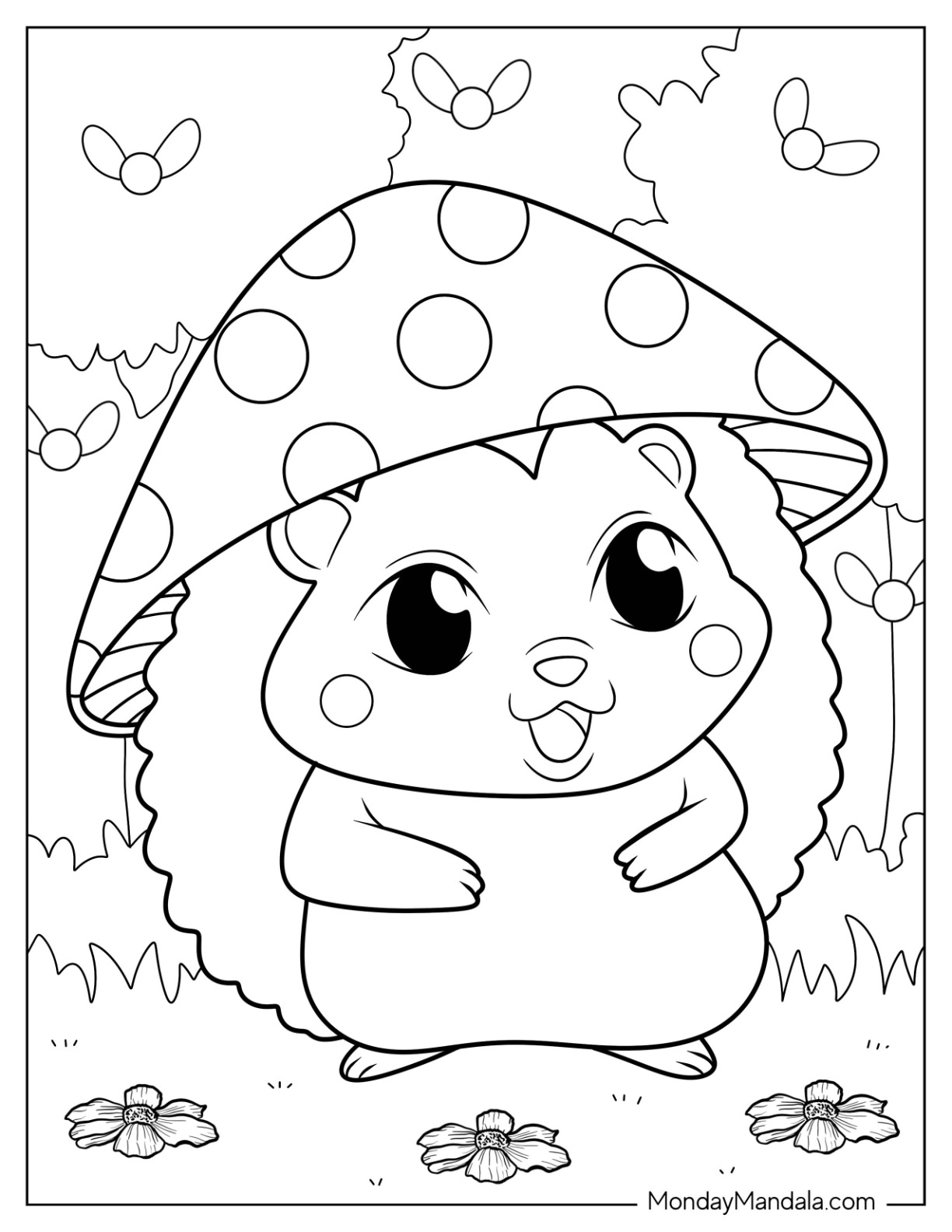 Hedgehog coloring pages free pdf printables
