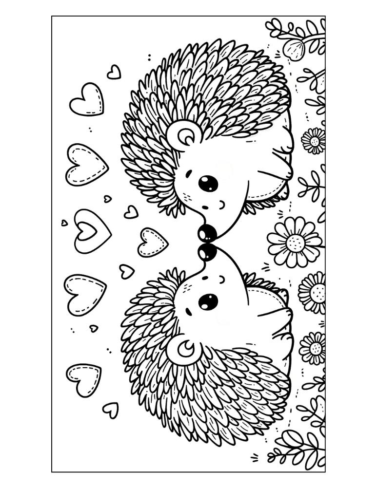 Free printable hedgehog coloring pages