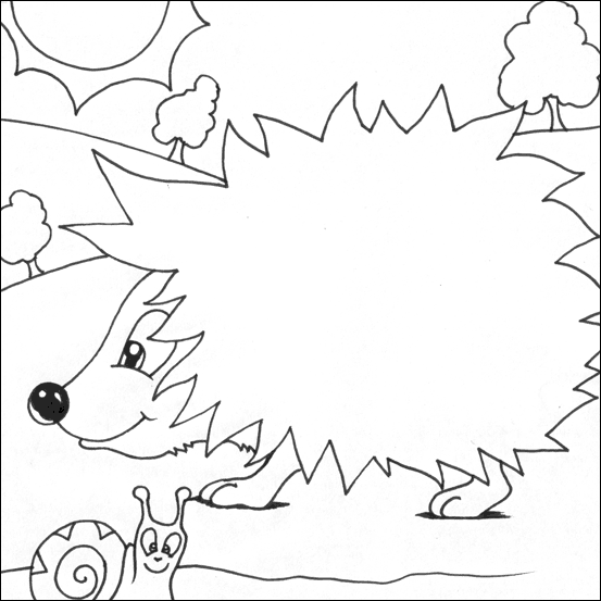 Simple hedgehog colouring