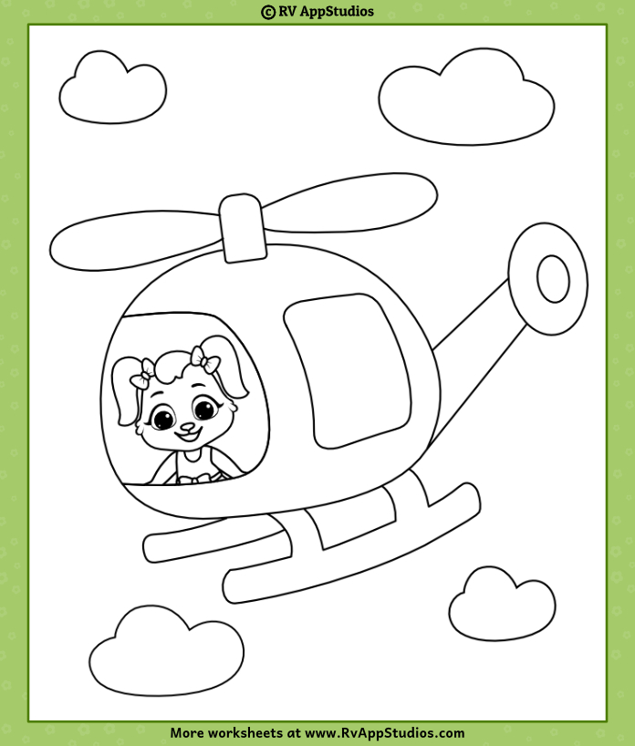 Helicopter coloring pages free printable for kids